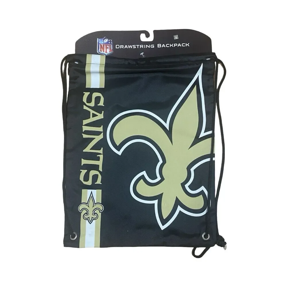 NFL New Orleans Saints Drawstring Backpack Gym bag